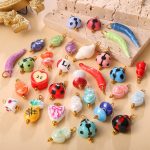 Cute Cartoon Multi-Shape Ceramic Small Pendant Love Ladybug Pepper and Other DIY Handmade Jewelry Decoration Accessories