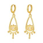 color: MS-652 Gold Sky Eye With Stones Ear Cuff