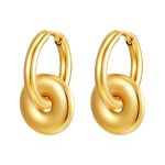 color: 2.5*12 Plain Ring Cutout Round Gold Ear Cuff