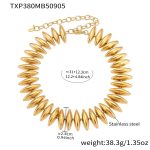 color: TXP380-Gold Necklace 31+12.5cm