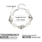 color: TXE600-White Resin Steel Color Bracelet -20+5cm