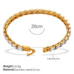 color: SL478WEG5.4MM White Zircon Bracelet
