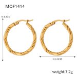 color: F1414-Gold Earrings
