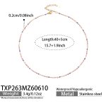 color: TXP263-Gold Necklace 40+5cm