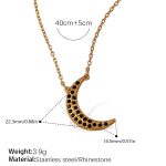 color: XL547BKG Black Rhinestone Necklace
