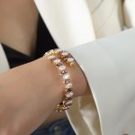 color: Z233-Purple Zircon Gold Bangle