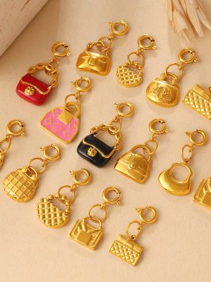 Retro Mini Women's Bag Series Jewelry Buckle Pendant Exquisite Light Luxury DIY Ornament Accessories