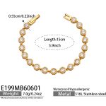 color: E199-Gold Bracelet 15cm