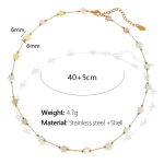 color: XL239 Colorful Shell Gold Bracelet