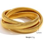 color: SZ04 Three Layer Gold Bangle