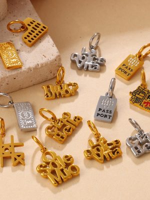 Retro Exquisite Tag Pendant All-Match Letters Air Ticket Modeling DIY Ornament Accessories