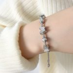 color: E410-Steel Color Bracelet -24cm
