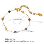 color: SL85 Colorful Stone Gold Bracelet
