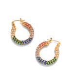 color: Gold Multicolor Rhinestone MS-203 Large