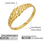 color: Z092-Chain Gold Bangle
