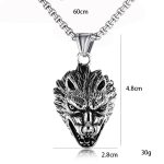 color: Wolf Head + Stainless Steel Chain
