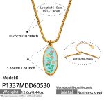 color: P1337-B Style Gold Necklace 46+5cm