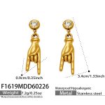 color: F1619-Gold Earrings