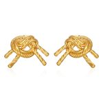 color: Twist Knotted Earrings Gold