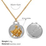 color: XL769SG1 Two-tone Gold Color Necklace