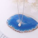 color: QP014-Steel Color Small Drop Necklace 40+5cm