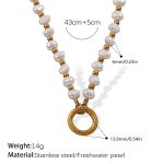color: XL523WEG Freshwater Pearl Gold Necklace