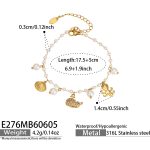 color: E276-Gold DIY Multi-charm Bracelet 16.5+5cm