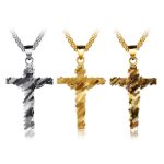Stainless Steel Cross Shelf Necklace Men's and Women's Accessories Casting Pendant