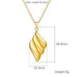 color: Gold MS-531 Three Stripes Necklace