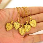 Stainless steel 26-letter heart necklace, women’s elegant and versatile pendant.