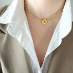 color: P547-Gold Necklace -37cm