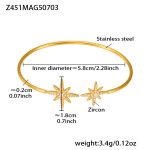 color: Z451-Gold Zircon Bangle