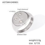 color: A575-Steel Color Ring / size: US 6