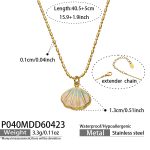 color: P040-Gold Necklace 41.5+5cm