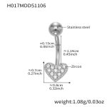 color: H017-Steel Color Post Length 11.4mm Post Thickness 1.55mm