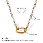 color: XL524WEG Freshwater Pearl Gold Necklace