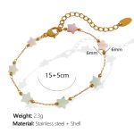 color: SL70 Colorful Shell Gold Bracelet