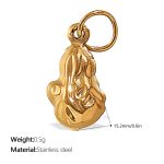 color: PJ224G Double-sided Hollow Gold Pendant