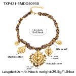 color: TXP421-5 Gold Necklace -33+5cm