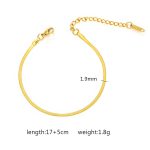 color: B-016 Blade Hand 2MM Chain Gold