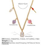 color: XL583G3MM-1 Multi-element Necklace