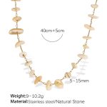 color: XL374LCG Light Coffee Stone Gold Necklace