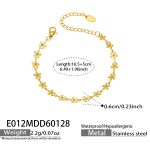 color: E012-Gold Single-sided Enamel Bracelet 16.5+5cm