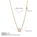 color: XL543WEGG Letter Necklace