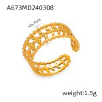 color: A673-Gold Ring / size: US 7