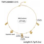 color: TXP528-Gold Necklace 40+5cm