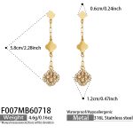 color: F007-Champagne Zircon Gold Earrings