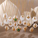 New DIY Shell Dolphin Pendant Necklace Stainless Steel 18K Gold Plating Senior Ornament Women