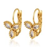 color: Three Marquise French Clasp Earrings 13 Gold