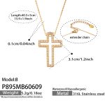 color: P895-B Style Gold Necklace 40.5+5cm